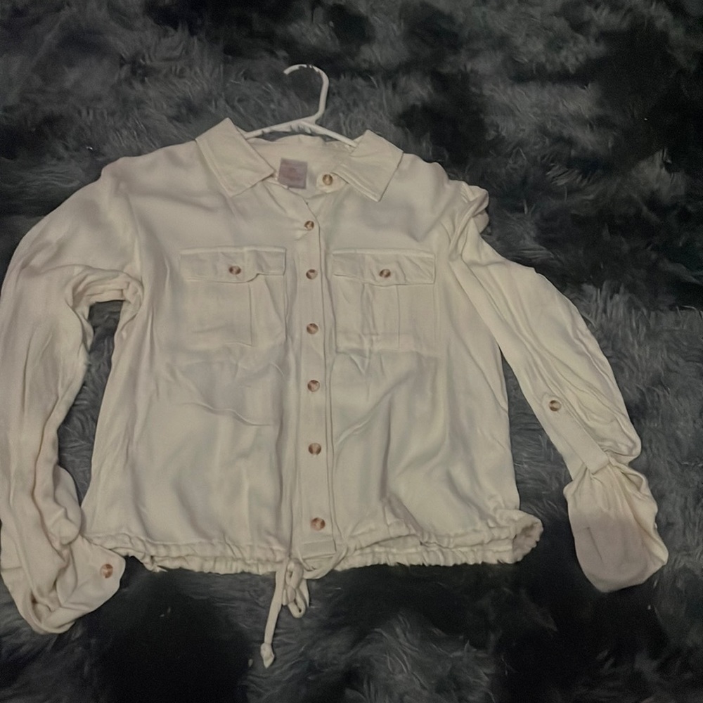 Cream colored, a little bit see through